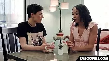 Play Straight ebony girl seduced by her lesbian friend
