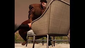 Riproduci Il mega fusto Duane Brown scopa la moglie del vicino sulla veranda sul retro