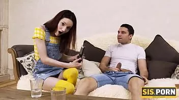 Play Sis.porn. dirty babe turns rich stepbro on so now man is bound to nail shaved pussy